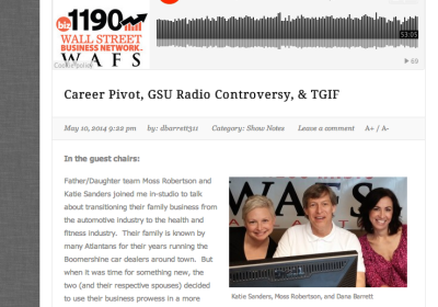 Moss Robertson and Katie Sanders on the Dana Barrett Show. Check out their segment at 28:20