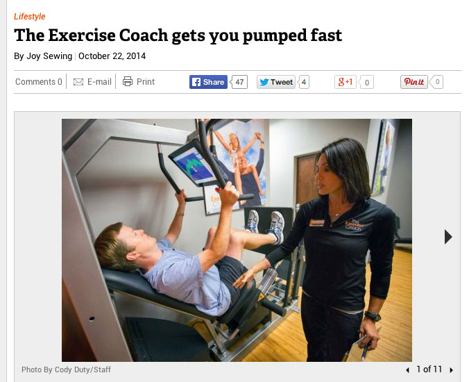 News Reporter Experiences The Exercise Coach® Workout for First Time